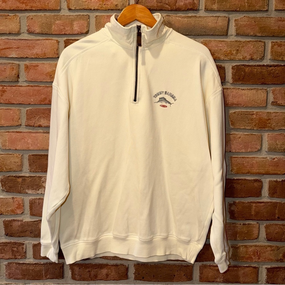 Men’s Tommy Bahama Aruba Quarter-Zip Pullover Sweatshirt - Picture 2 of 4